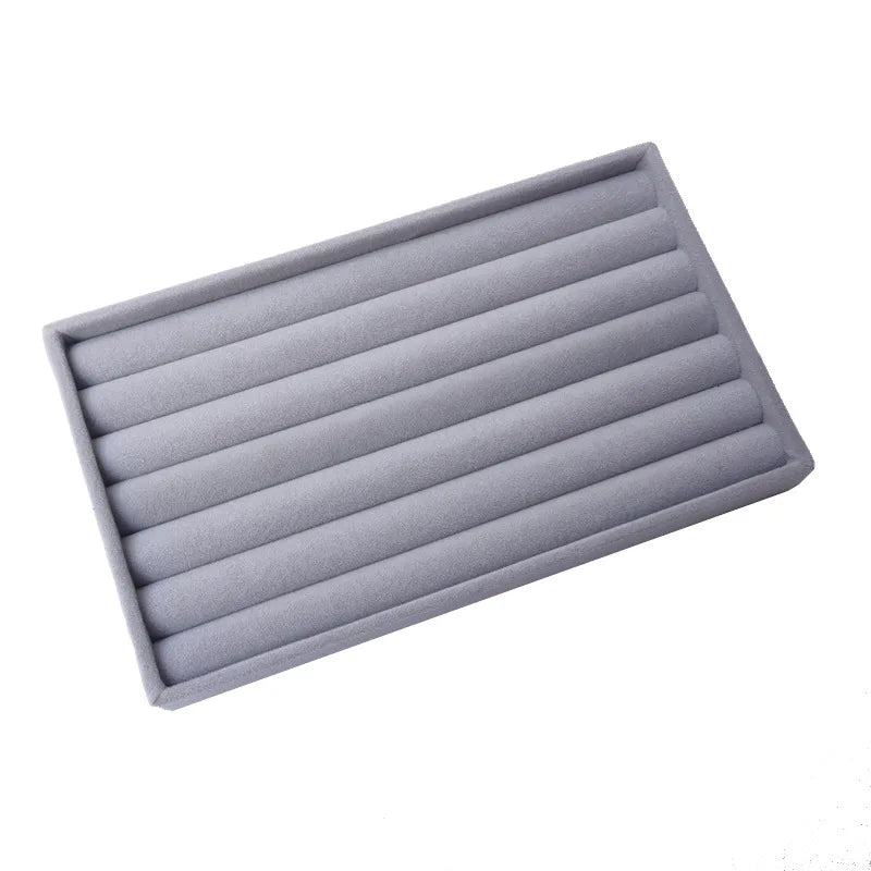 Luxury Velvet Drawer Organizer Tray [Gray]