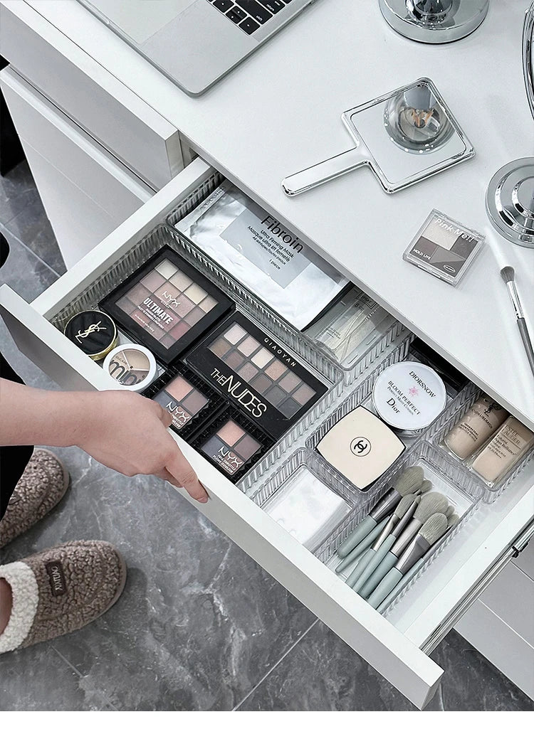 Luna Plastic Vanity Drawer Makeup Organizer