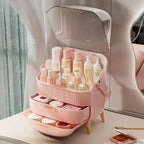 Large Capacity Makeup Organizers - Pink