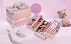 Portable Alloy Cosmetics Makeup Case [4 trays]