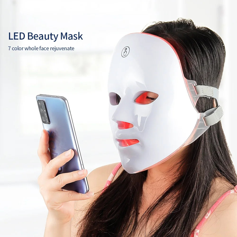 Wireless LED Light Therapy Face Mask with 7 Colors
