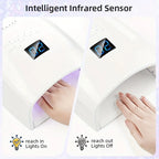 Rechargeable UV LED Nail Dryer Lamp 66W, 4 Timer Setting & 33 LED