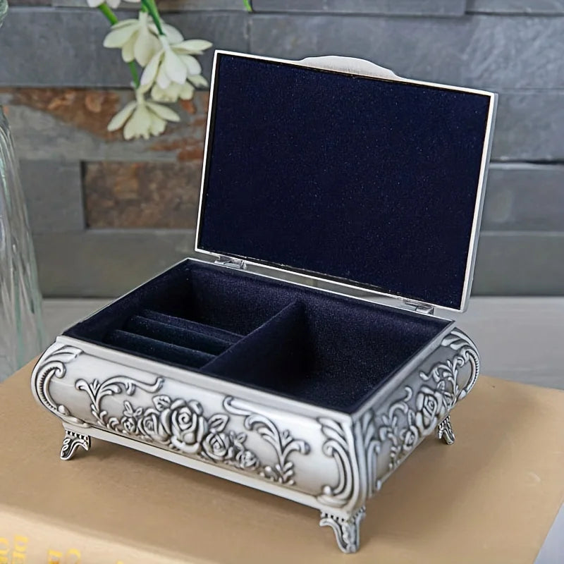 High-end Large Capacity Jewelry Storage Box with Three-dimensional Lock Buckle