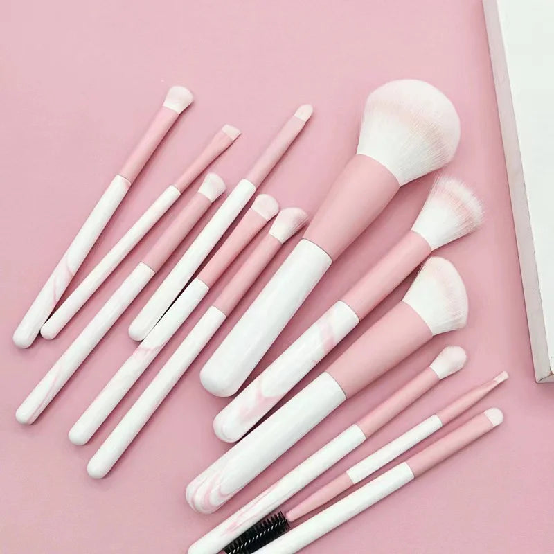 Synthetic Fiber Bristle Makeup Brushes Set