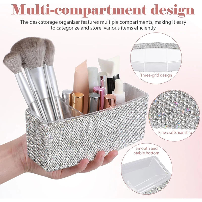 Bling Diamond Makeup Brushes Storage
