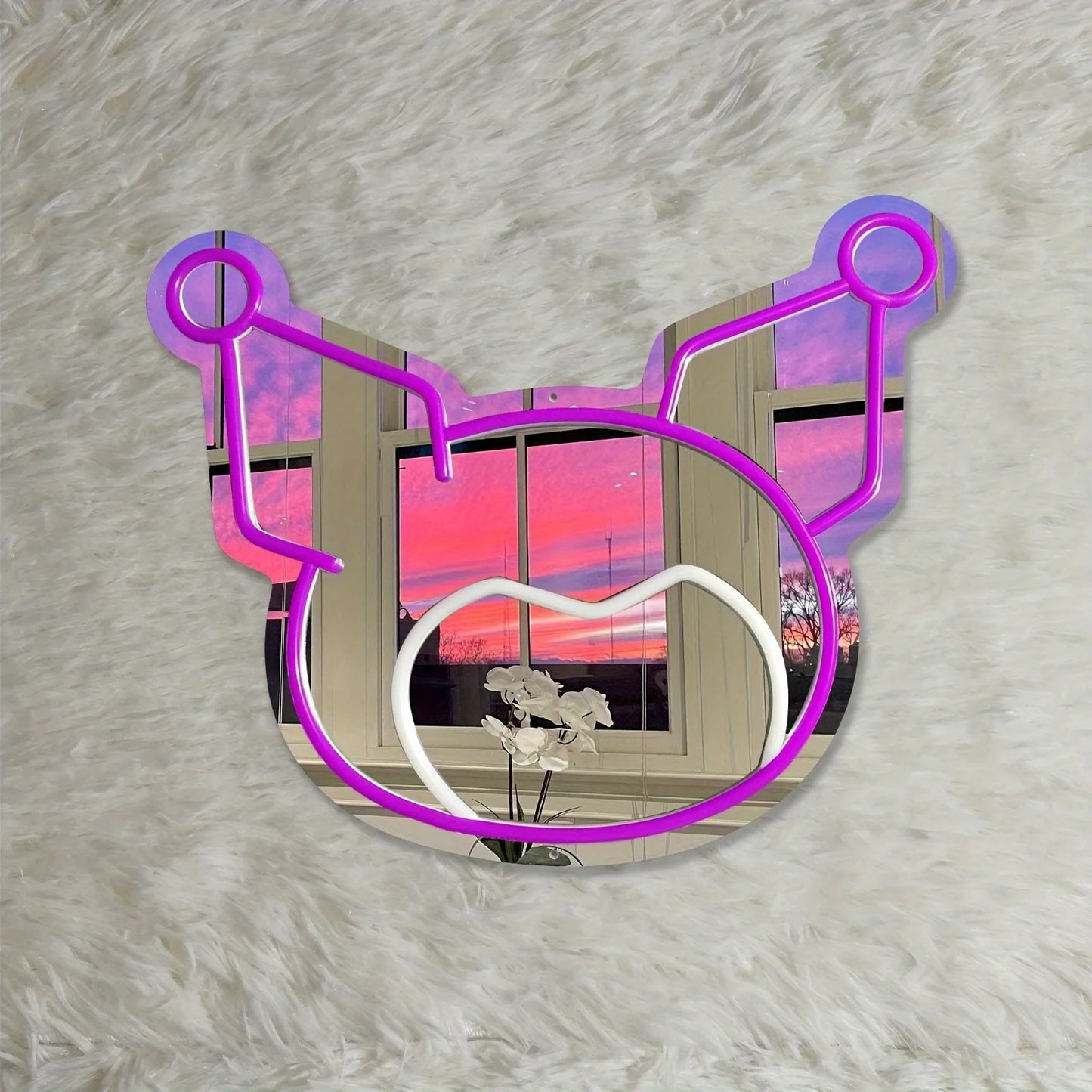 Kuromi Neon Light Makeup Mirror