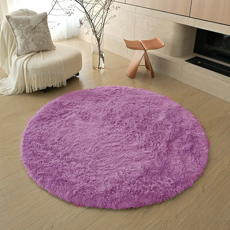 Soft Plush Circular Rugs for Vanity Desk Chair
