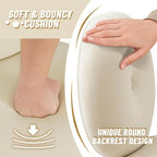 Khaki Vanity Chair with Backrest