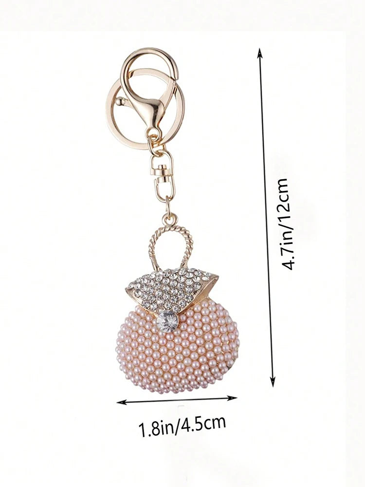 Pearl Beads Bag Keychain