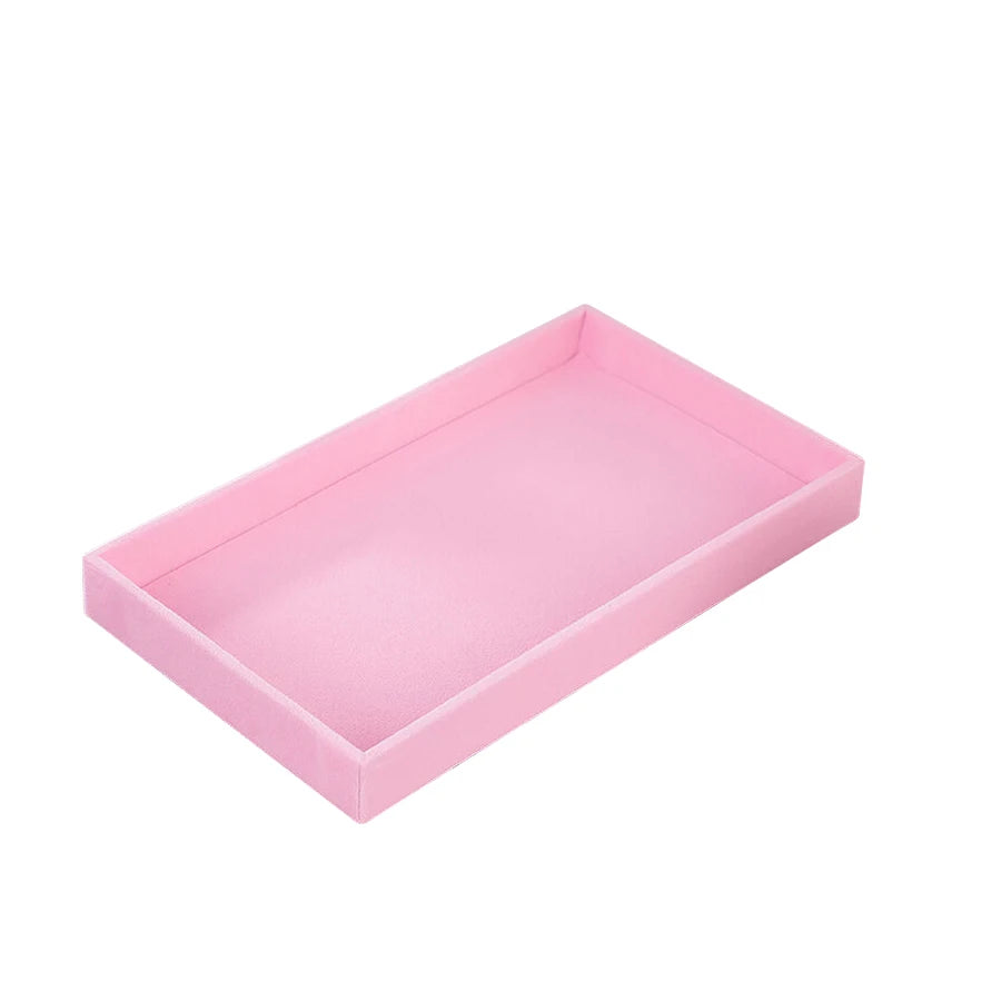 Luxury Velvet Drawer Organizer Tray [Pink]