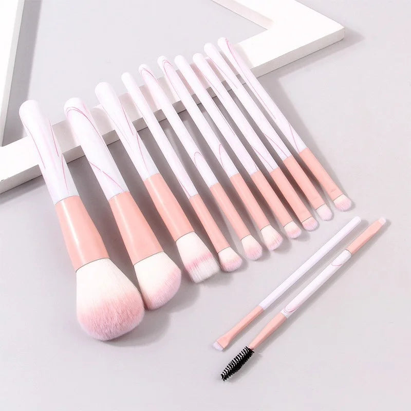 Synthetic Fiber Bristle Makeup Brushes Set