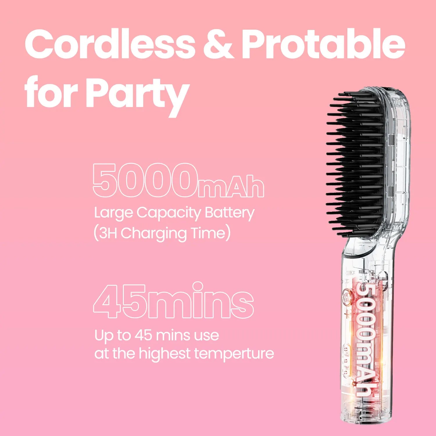 Pro Hair Straightener, Curler, and Dryer Brush