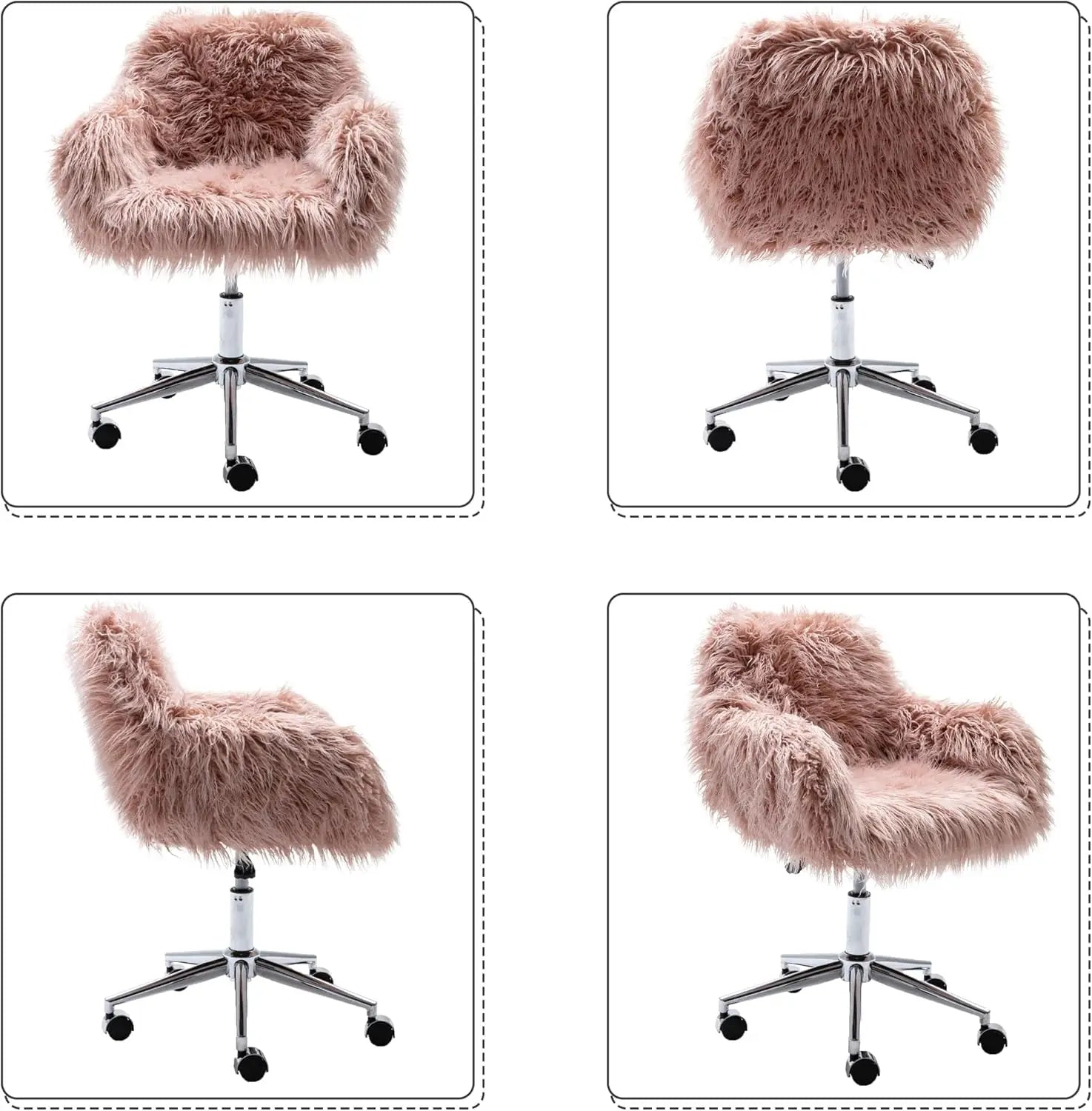 Faux Fur Vanity Chair
