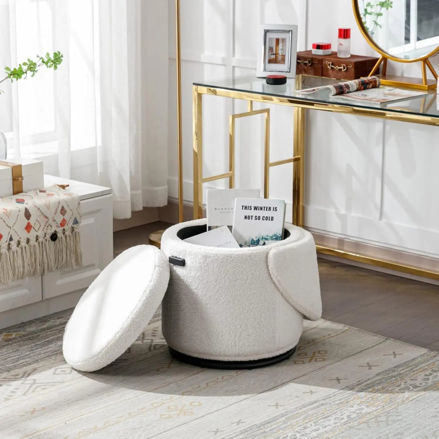 Modern Ottoman Vanity Stool