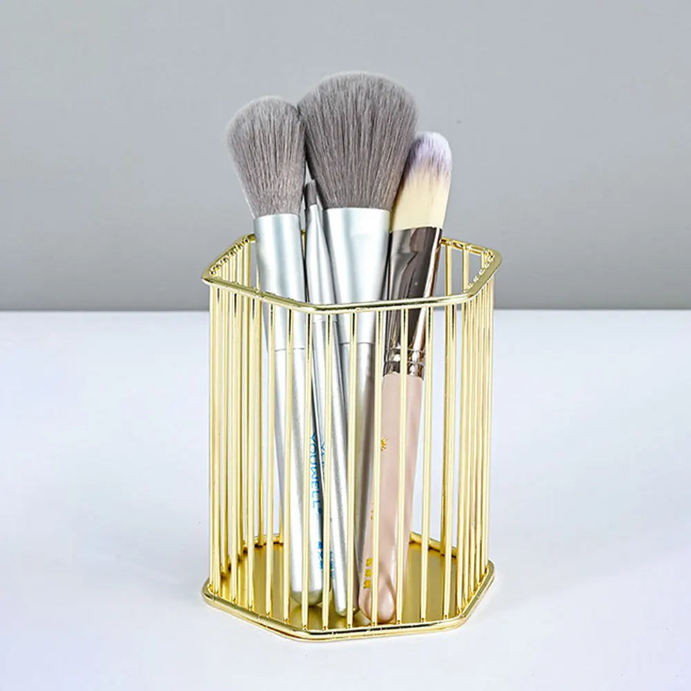 Metal Makeup brushes, Pencils, & Lipsticks storage Box