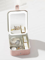 Makeup & Jewelry Storage Box With LED Mirror