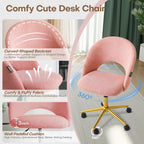 Makeup Vanity Desk  Adjustable Swivel Chair