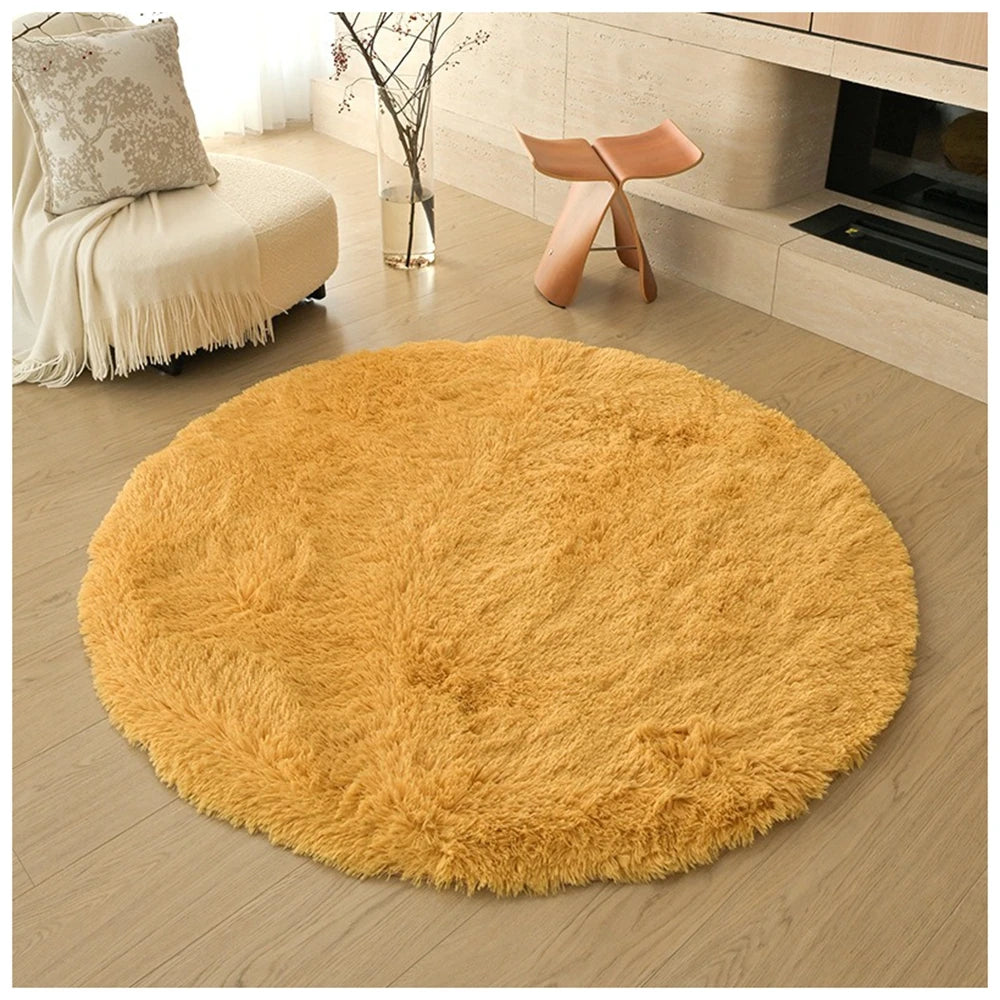 Soft Plush Circular Rugs for Vanity Desk Chair