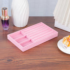 Luxury Velvet Drawer Organizer Tray [Pink]