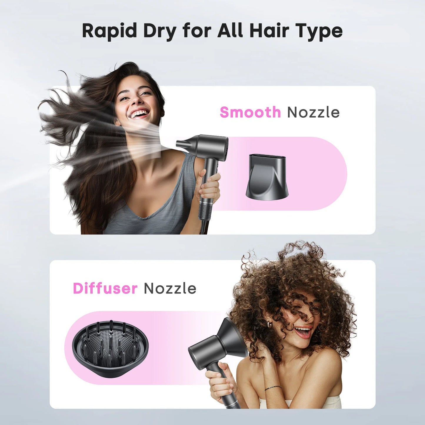 High Speed Hair Dryer with Diffuser 120000rpm