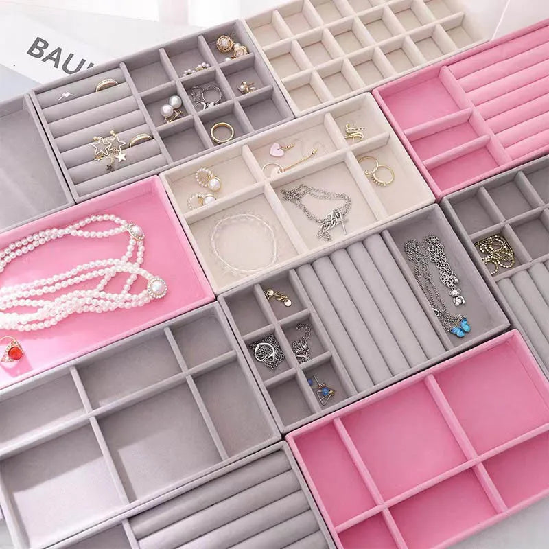 Jewelry Box Display Tray Set  | Drawer Organizer | 6 Pcs