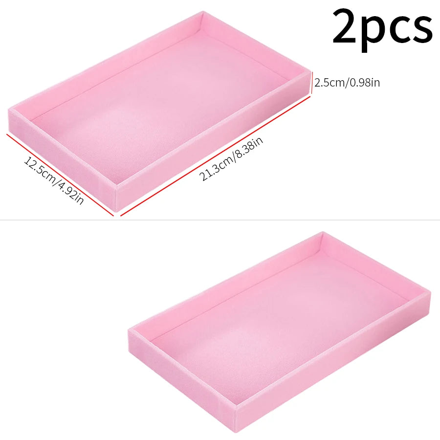 Jewelry Box Display Tray Set | Drawer Organizer | 2 Pcs