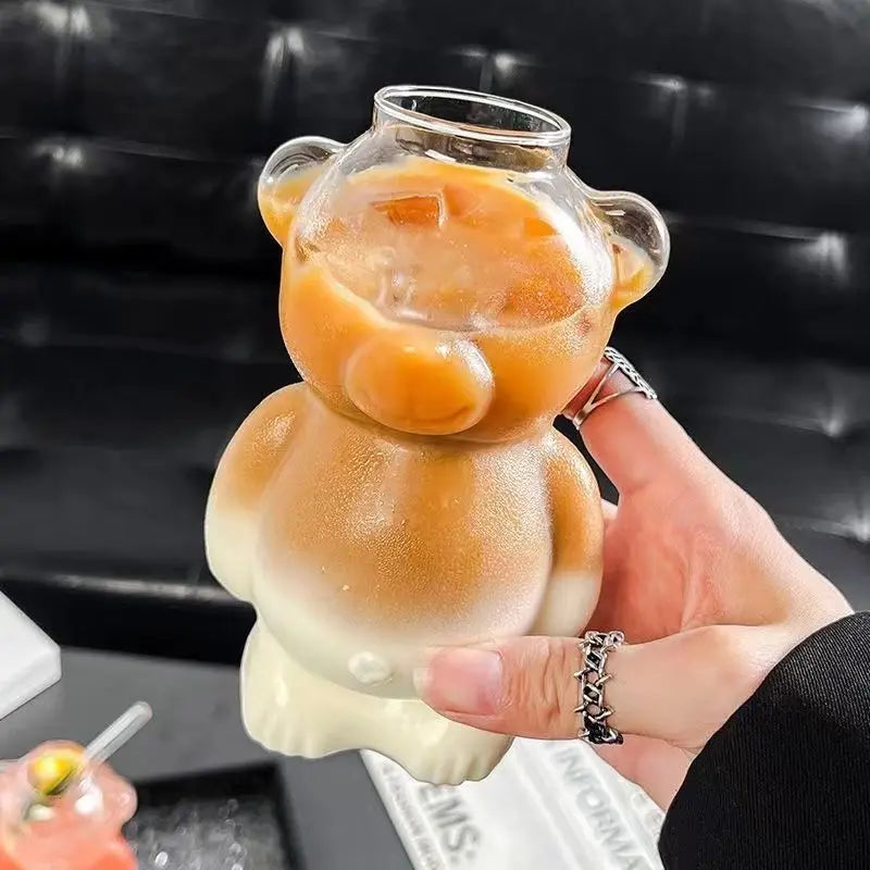 Bear Shaped Coffee Mug With Straw