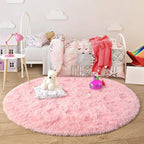 Soft Fluffy Circular Rugs for Vanity Desk Chair