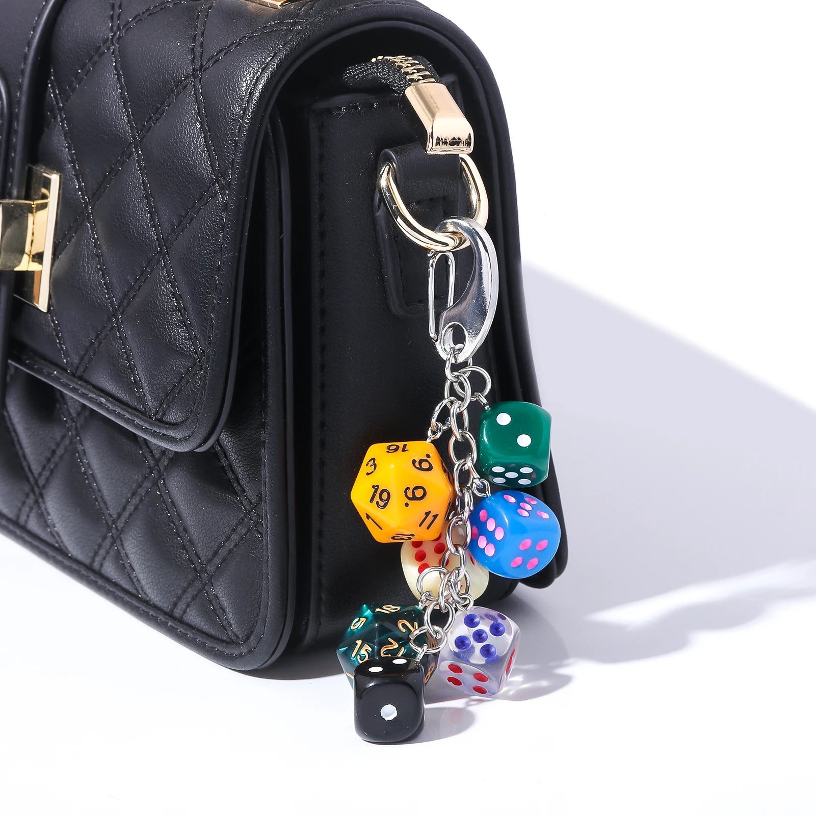 Vintage Dice Shape Bag Keychain