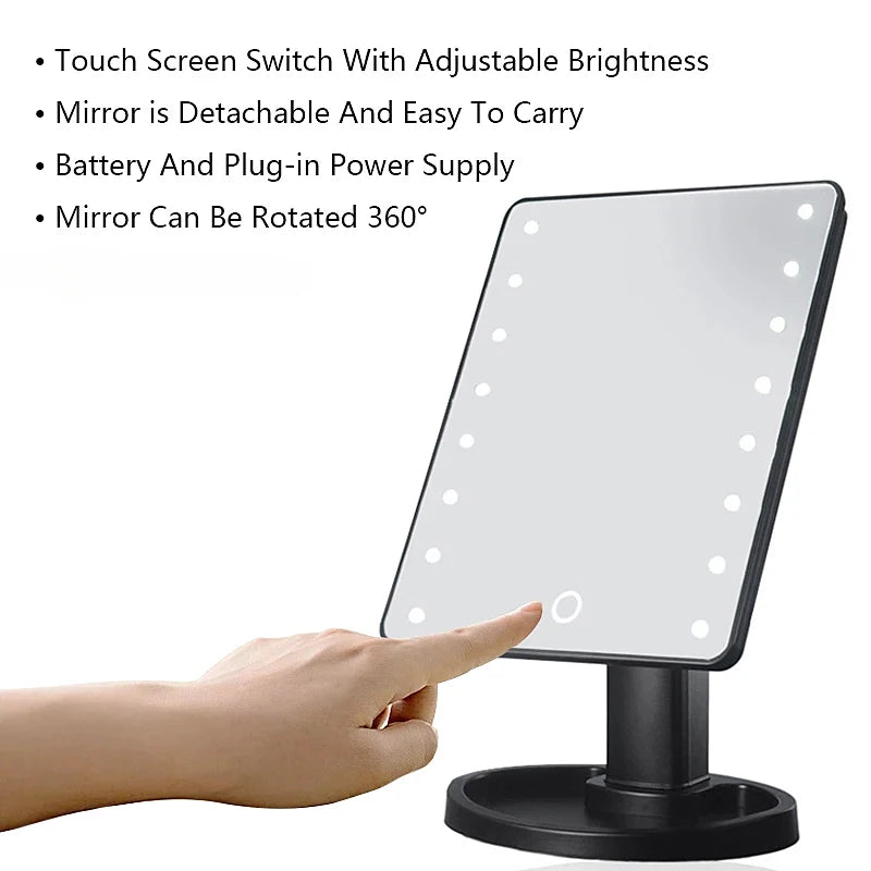 Rotatable LED Light Makeup Mirror