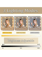 Vanity Desk With LED Mirror - 5 Drawers