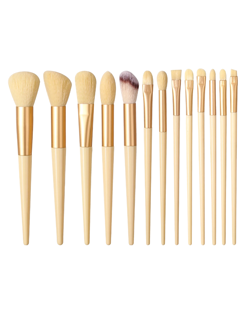 Makeup Brush Set With Sponge & Powder Puffs