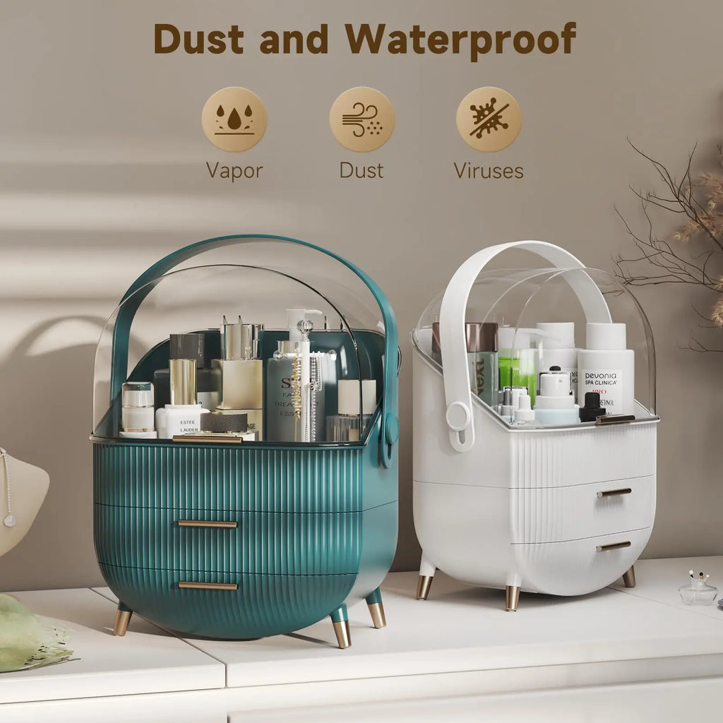 Large Capacity Makeup Organizers - Green