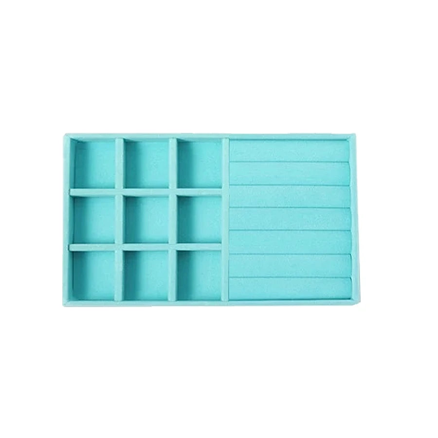 Luxury Velvet Drawer Organizer Tray [Light Blue]