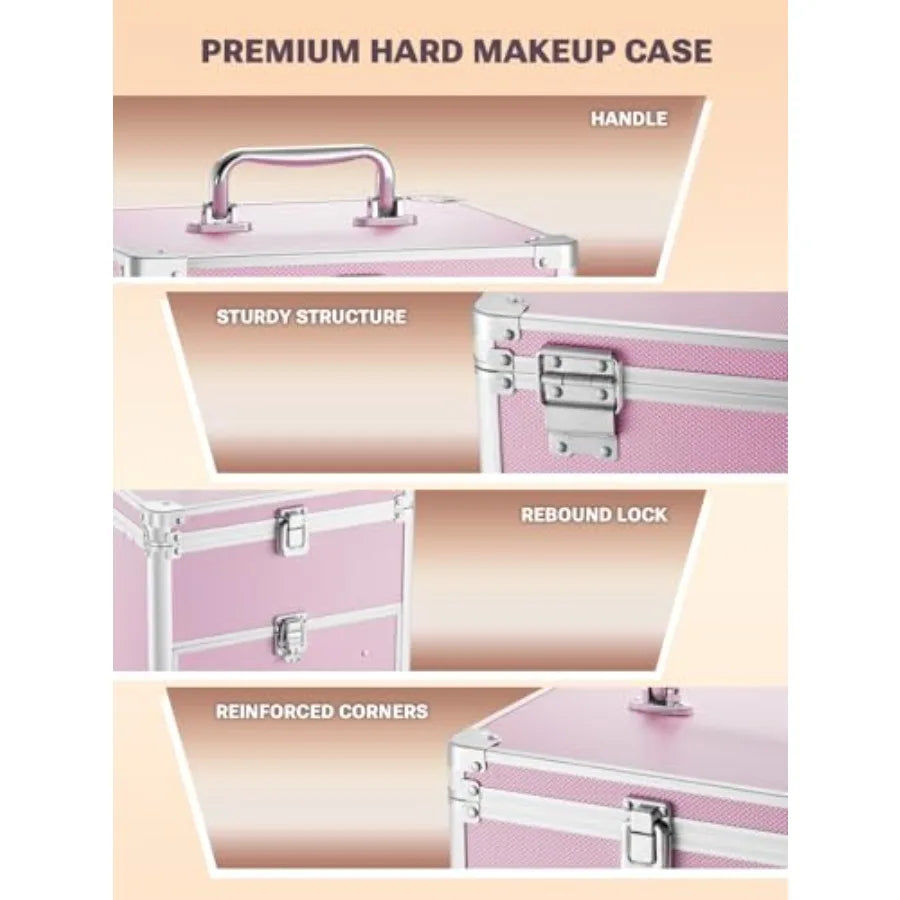 Makeup Case With Drawer - Icy Pink