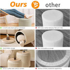 Set Of 2 Luxury Rounded Ottoman Vanity Stool