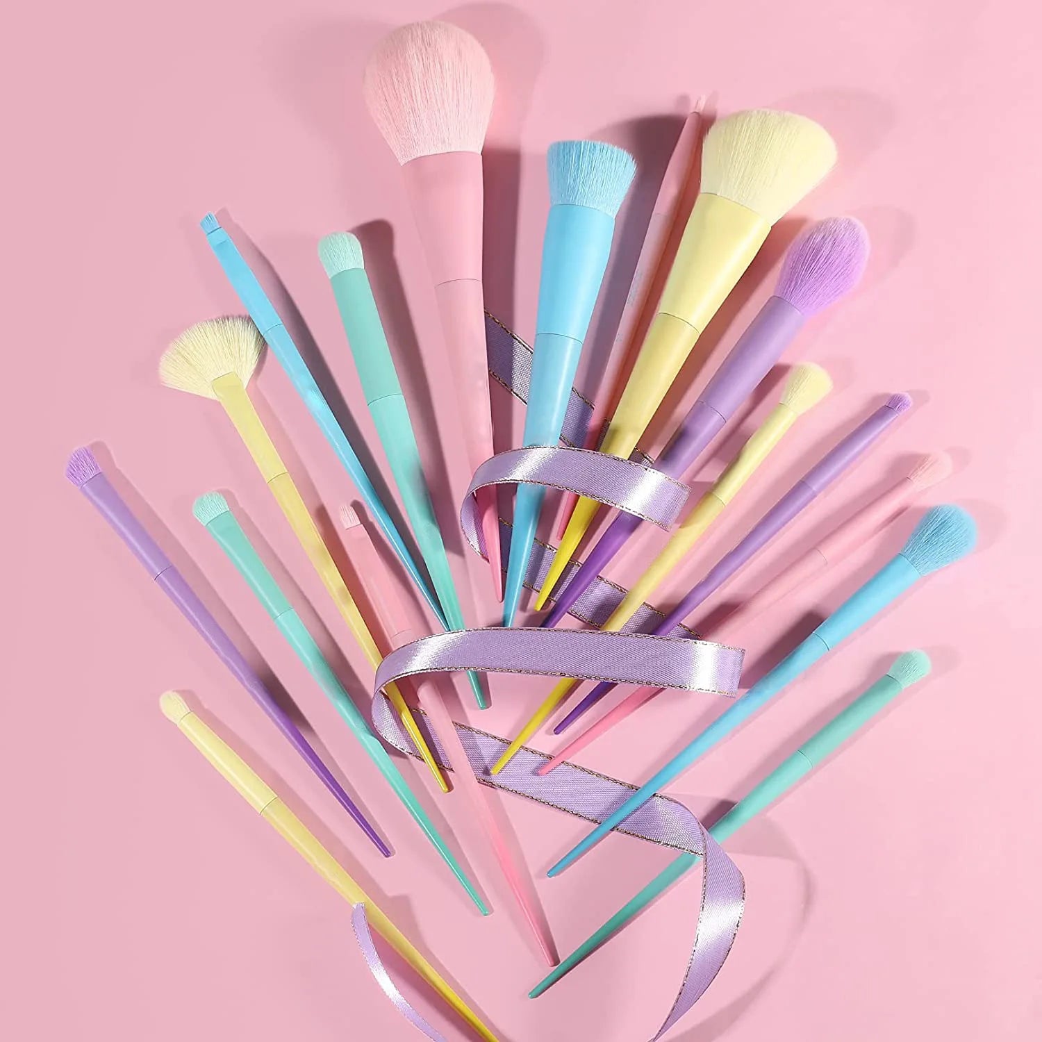 Multi-Color Makeup Brushes Set [17Pcs]