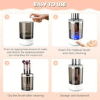 USB Plug Portable Makeup Brush Cleaner with Rubber Machine
