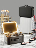 Travel Makeup Bag with Vanity Mirror [Large]