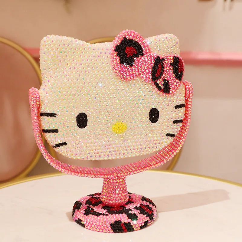 Hello Kitty Rhinestones Embedded Mirror