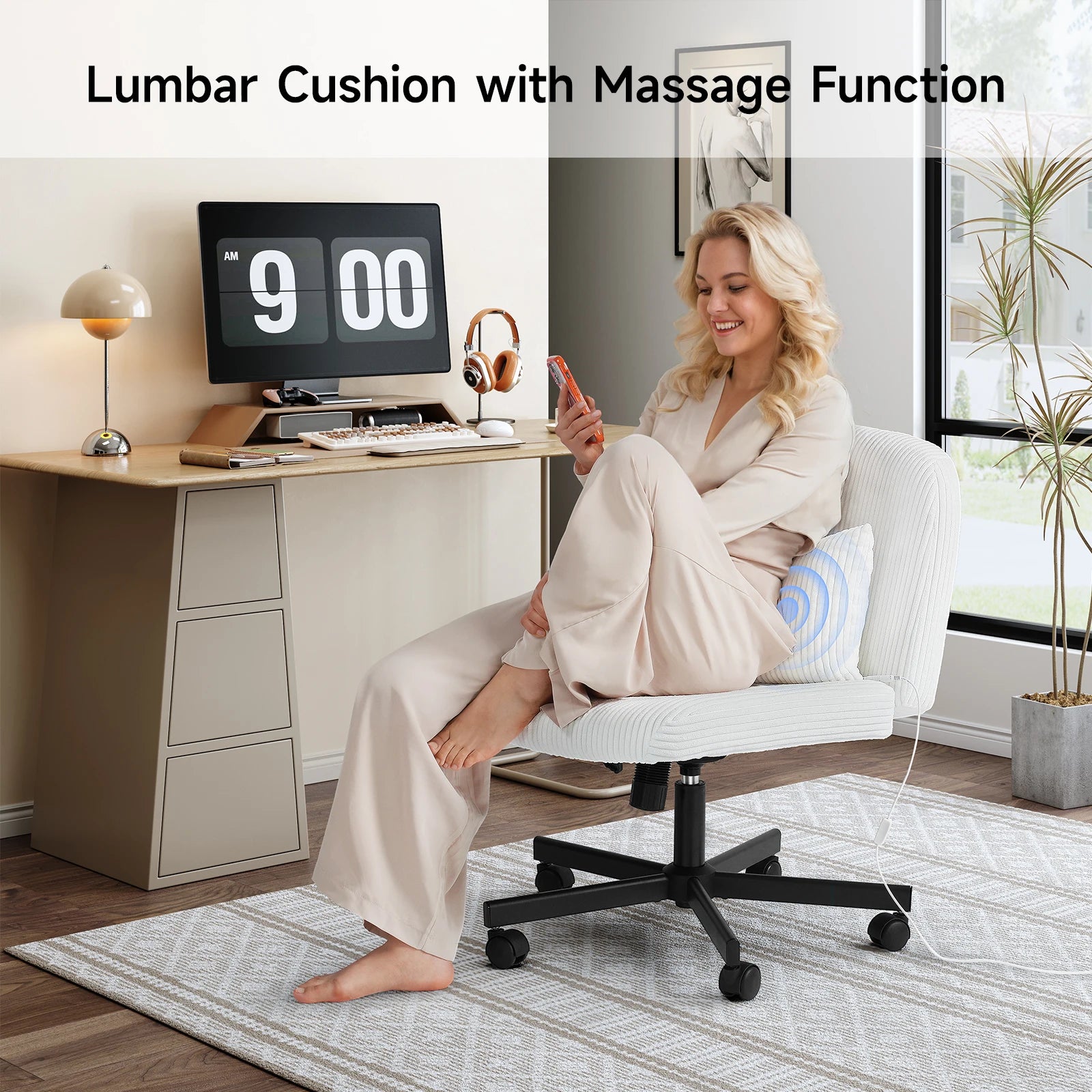 Vanity Desk Cross Leg Chair