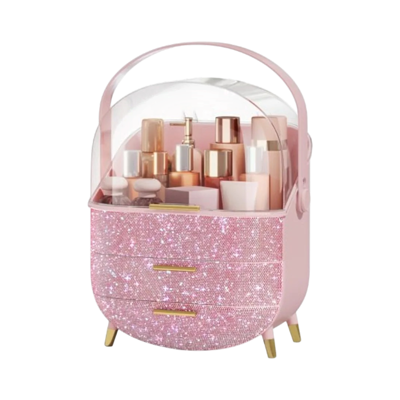 Bling Makeup Organizers - Pink