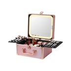 Makeup Case With A Detachable LED Mirror - Gradient Pink