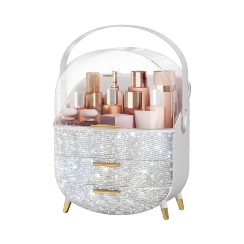 Bling Makeup Organizers - Silver