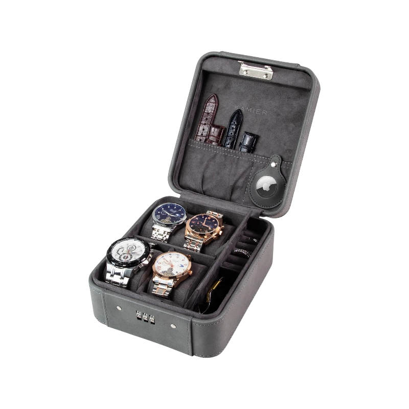 Watch Case & Jewelry Organizer with Combination Lock