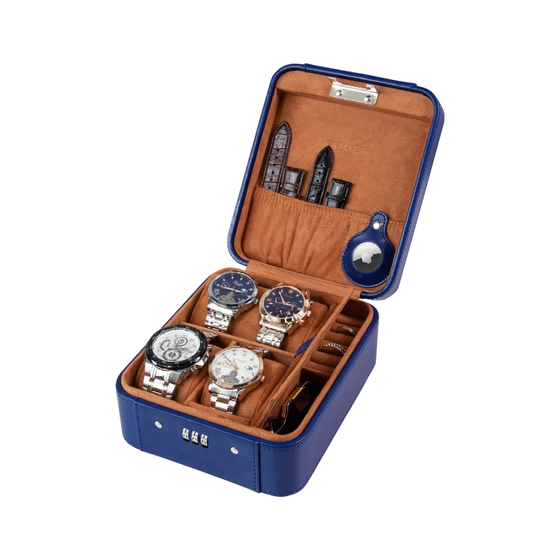 Watch Case & Jewelry Organizer with Combination Lock