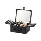 Makeup Case With A Detachable LED Mirror - Black