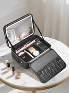Travel Makeup Bag with Vanity Mirror [Large]