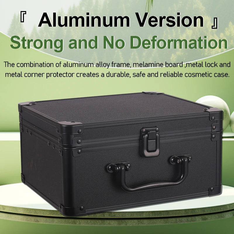 Portable Makeup Hard Case With Adjustable LED light Mirror