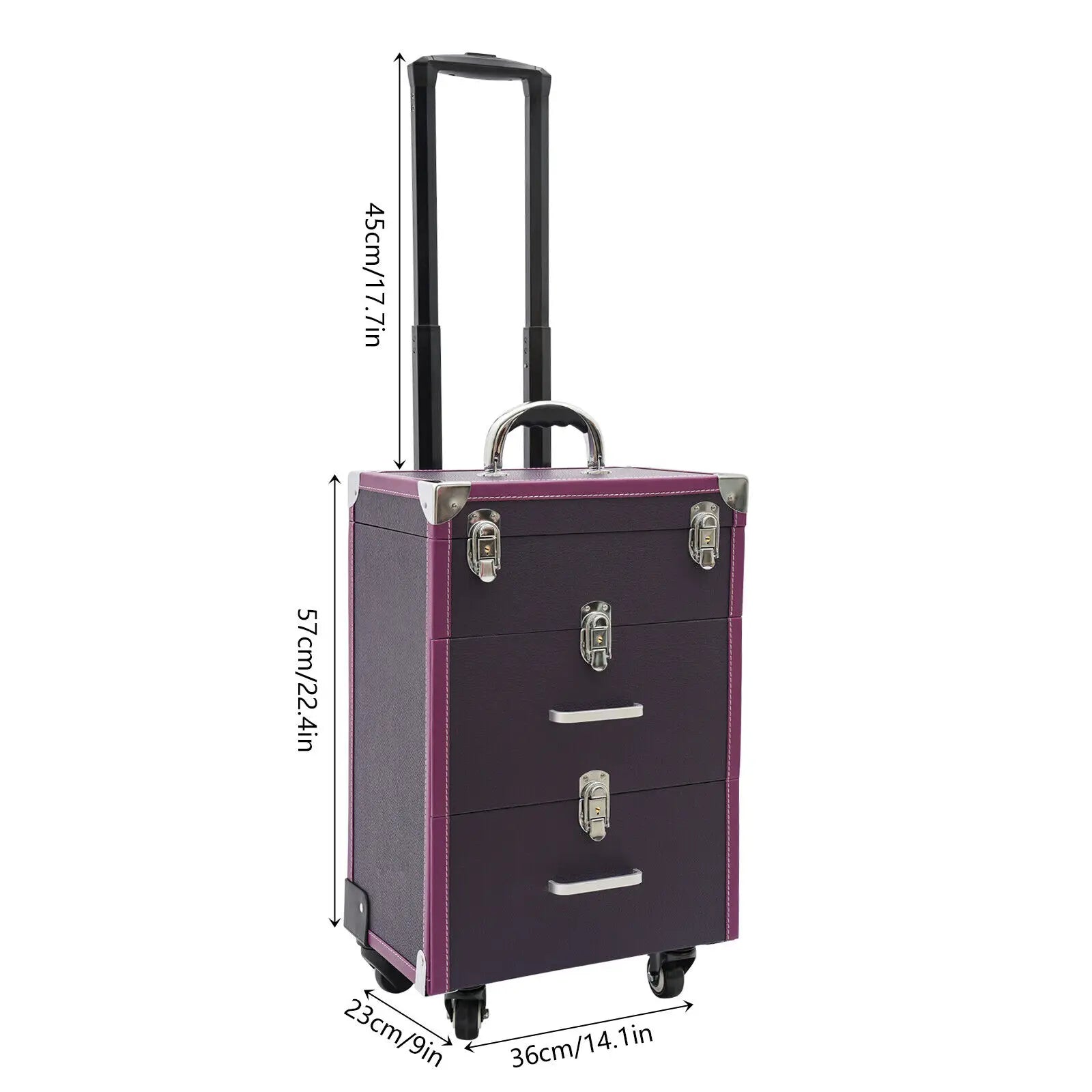 Professional Rolling Makeup Train Case